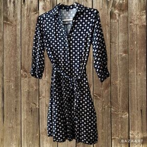 Ann Taylor Factory petite print below the knee dress Size 2P